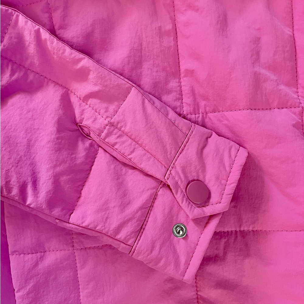 Quilted Pullover Packable Puffer Jacket Oversized Barbie Bubblegum Pink NWOT - Picture 12 of 13